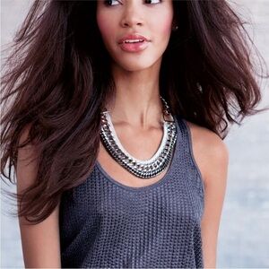 Stella & Dot Femme Fatale Statement Chain Link Chunky Edgy Necklace​